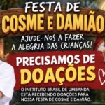 Solidariedade em Porto Ferreira: Instituto Brasil de Umbanda arrecada doações para Festa de Cosme e Damião
